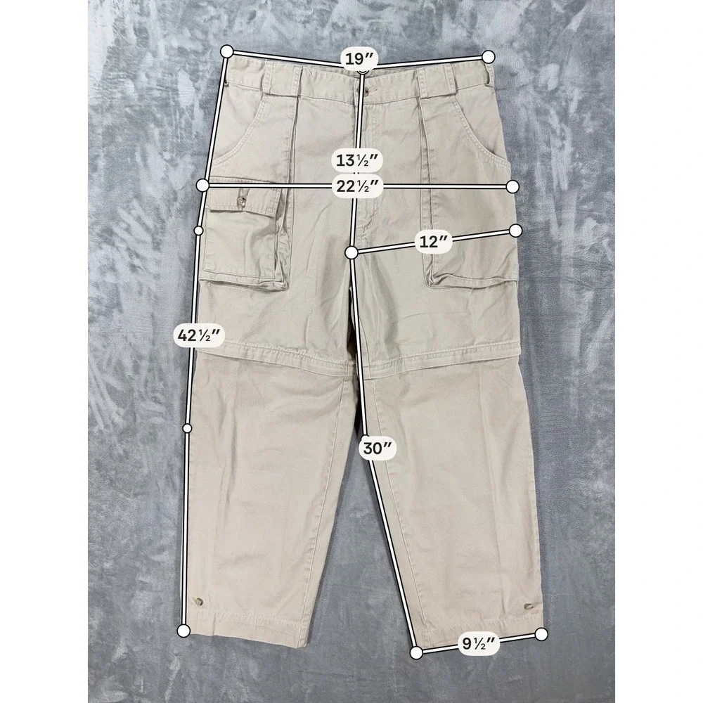 Vintage Banana Republic Convertible Cargo Pants Mens Size 38x30 Khaki